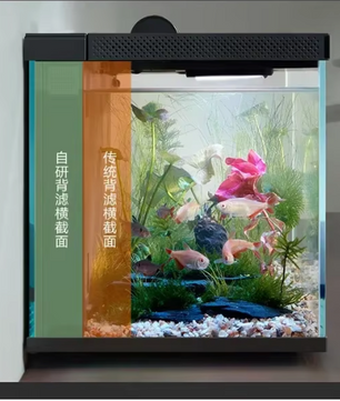 Slim Aquarium met App Bediening – Automatische Voeder en LED Verlichting