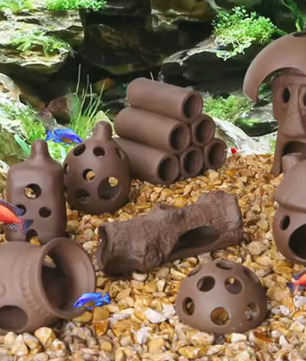 Keramisch Aquarium Schuilhuis – Decoratie voor Vissen en Garnalen
