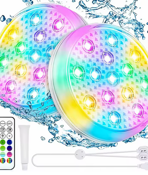 Oplaadbare LED Zwembadverlichting Set – IP68 Waterdicht met Afstandsbediening