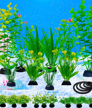 24-Delige Aquarium Planten Set – Kunstmatige Waterplanten Decoratie