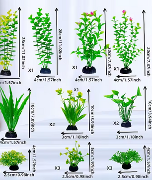 24-Delige Aquarium Planten Set – Kunstmatige Waterplanten Decoratie