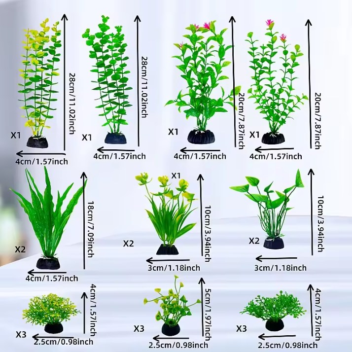 24-Delige Aquarium Planten Set – Kunstmatige Waterplanten Decoratie