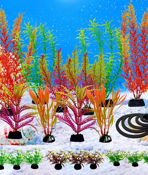 24-Delige Aquarium Planten Set – Kunstmatige Waterplanten Decoratie