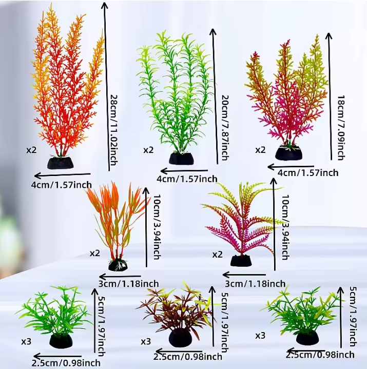 24-Delige Aquarium Planten Set – Kunstmatige Waterplanten Decoratie