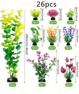 25/26-Delige Aquarium Planten Set – Kunstmatige Waterplanten Decoratie