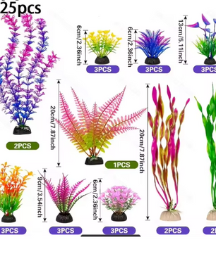 25/26-Delige Aquarium Planten Set – Kunstmatige Waterplanten Decoratie