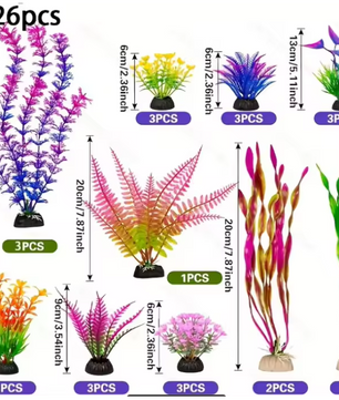 25/26-Delige Aquarium Planten Set – Kunstmatige Waterplanten Decoratie