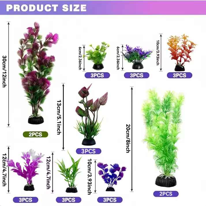25/26-Delige Aquarium Planten Set – Kunstmatige Waterplanten Decoratie