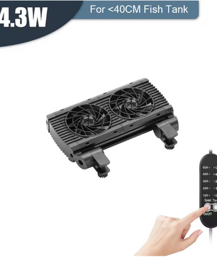 Aquarium Koelventilator met 8 Snelheden – Verstelbare Fan voor Vissentank tot 15 mm Glas