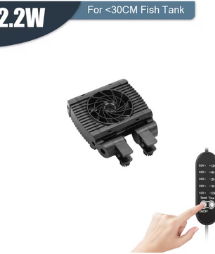 Aquarium Koelventilator met 8 Snelheden – Verstelbare Fan voor Vissentank tot 15 mm Glas