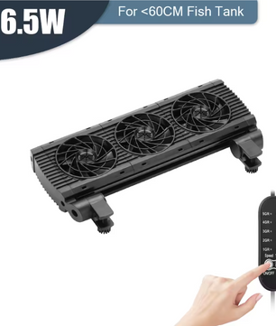 Aquarium Koelventilator met 8 Snelheden – Verstelbare Fan voor Vissentank tot 15 mm Glas