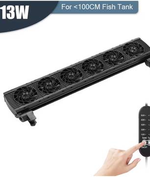 Aquarium Koelventilator met 8 Snelheden – Verstelbare Fan voor Vissentank tot 15 mm Glas