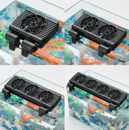 Aquarium Koelventilator met 8 Snelheden – Verstelbare Fan voor Vissentank tot 15 mm Glas