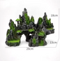 Aquarium Rotstuin Berg met Brug – Hars Decoratie Ornament
