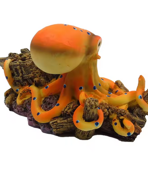 Octopus Aquarium Decoratie – Hars Ornament met Schuilplaats