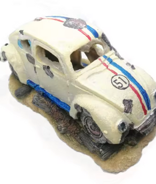 Aquarium Wrak Auto Decoratie – Hars Ornament met Schuilplaats