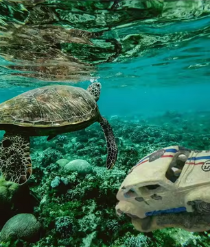 Aquarium Wrak Auto Decoratie – Hars Ornament met Schuilplaats