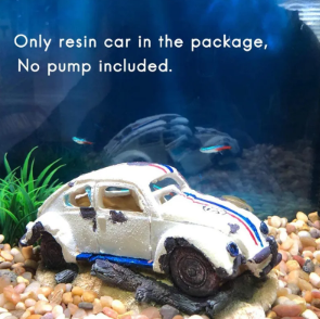 Aquarium Wrak Auto Decoratie – Hars Ornament met Schuilplaats