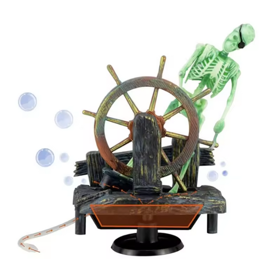 Piraat Skelet Aquarium Decoratie – Bewegend Hars Ornament