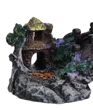 Aquarium Brug Decoratie – Realistische Resin Landschap Ornament voor Vissentank
