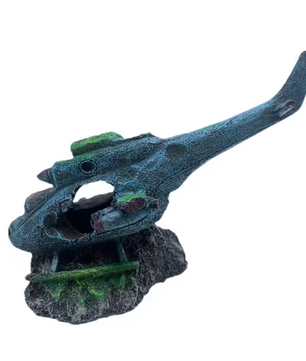 Aquarium Vliegtuig Wrak Decoratie – Hars Gezonken Ornament