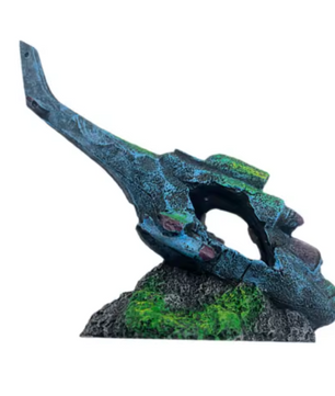 Aquarium Vliegtuig Wrak Decoratie – Hars Gezonken Ornament