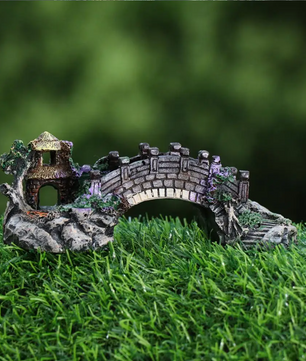 Aquarium Brug Decoratie – Realistische Resin Landschap Ornament voor Vissentank