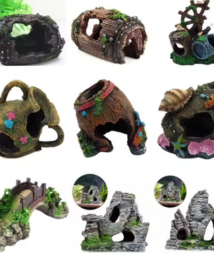 Aquarium Wijnvat Decoratie – Schuilgrot Ornament voor Vissen en Reptielen