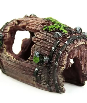 Aquarium Wijnvat Decoratie – Schuilgrot Ornament voor Vissen en Reptielen