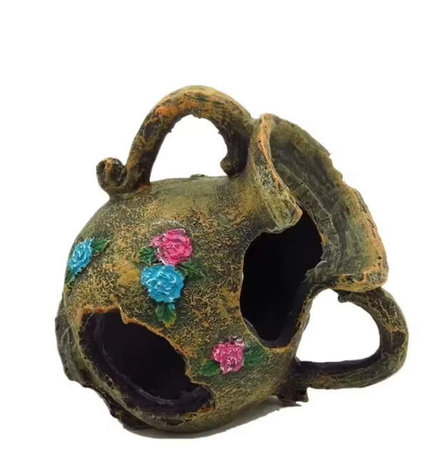 Aquarium Wijnvat Decoratie – Schuilgrot Ornament voor Vissen en Reptielen