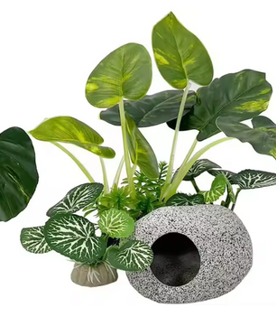 Aquarium Kunstplant Decoratie – Realistische Waterplant met Verzwaringsbasis voor Vissentank