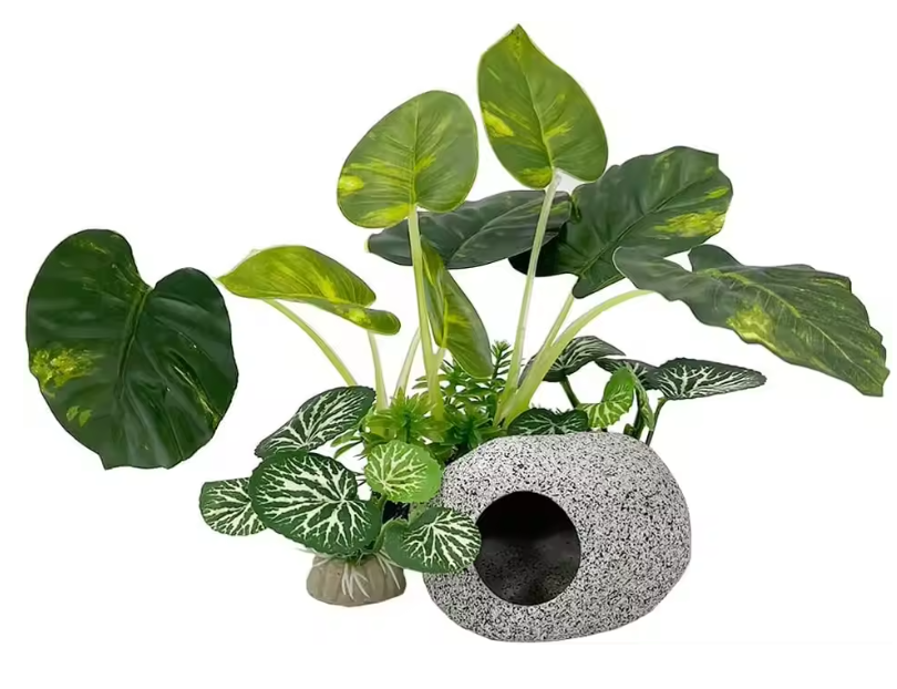 Aquarium Kunstplant Decoratie – Realistische Waterplant met Verzwaringsbasis voor Vissentank