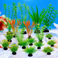Set van 18 Aquarium Kunstplanten – Realistische Waterplanten Decoratie voor Vissentank