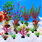 Set van 18 Aquarium Kunstplanten – Realistische Waterplanten Decoratie voor Vissentank