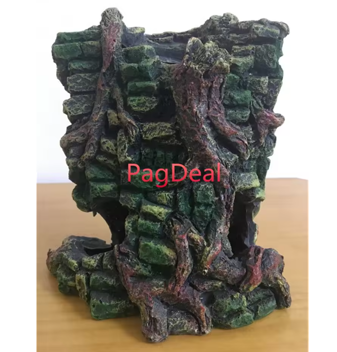 Aquarium Tempel Decoratie – Boeddha Muur Hars Ornament