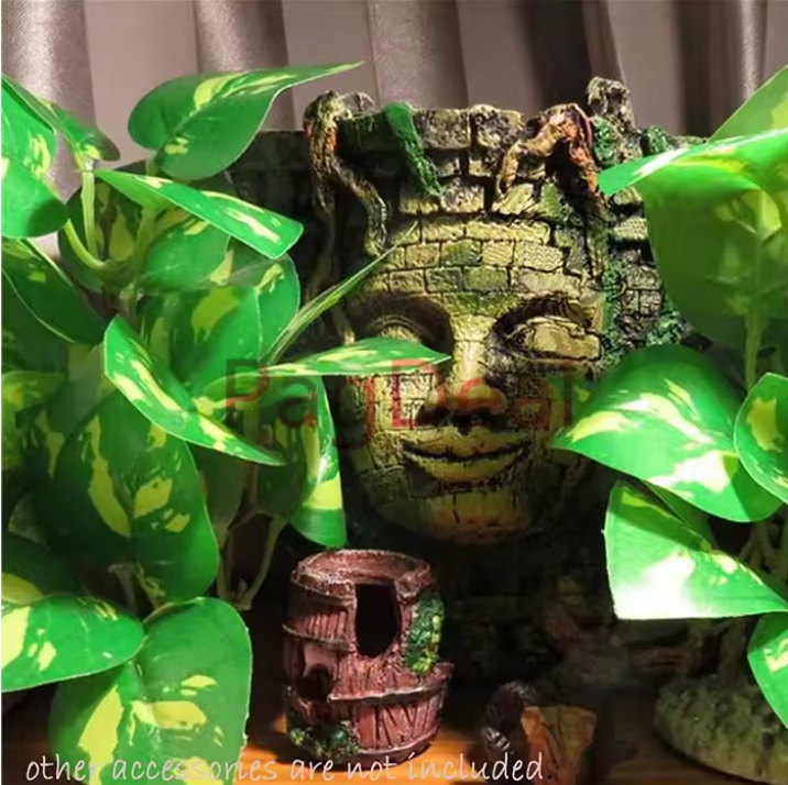 Aquarium Tempel Decoratie – Boeddha Muur Hars Ornament