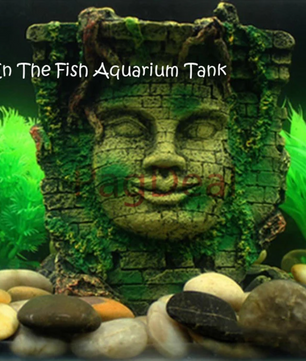 Aquarium Tempel Decoratie – Boeddha Muur Hars Ornament