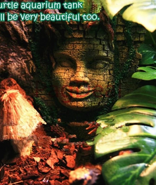 Aquarium Tempel Decoratie – Boeddha Muur Hars Ornament