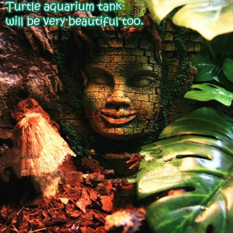 Aquarium Tempel Decoratie – Boeddha Muur Hars Ornament