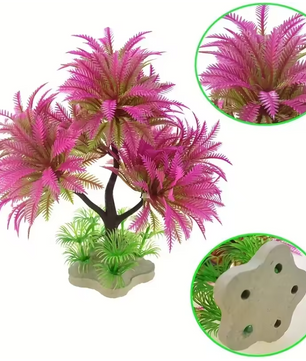 Aquarium Kokosboom Kunstplant – Tropische Decoratie met Zeewier voor Vissentank