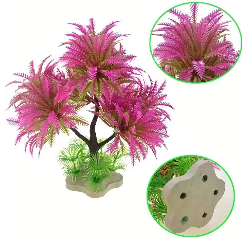 Aquarium Kokosboom Kunstplant – Tropische Decoratie met Zeewier voor Vissentank