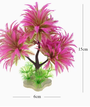 Aquarium Kokosboom Kunstplant – Tropische Decoratie met Zeewier voor Vissentank
