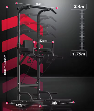 Power Tower Dip Station – Optrekstang & Krachtstation voor Thuis