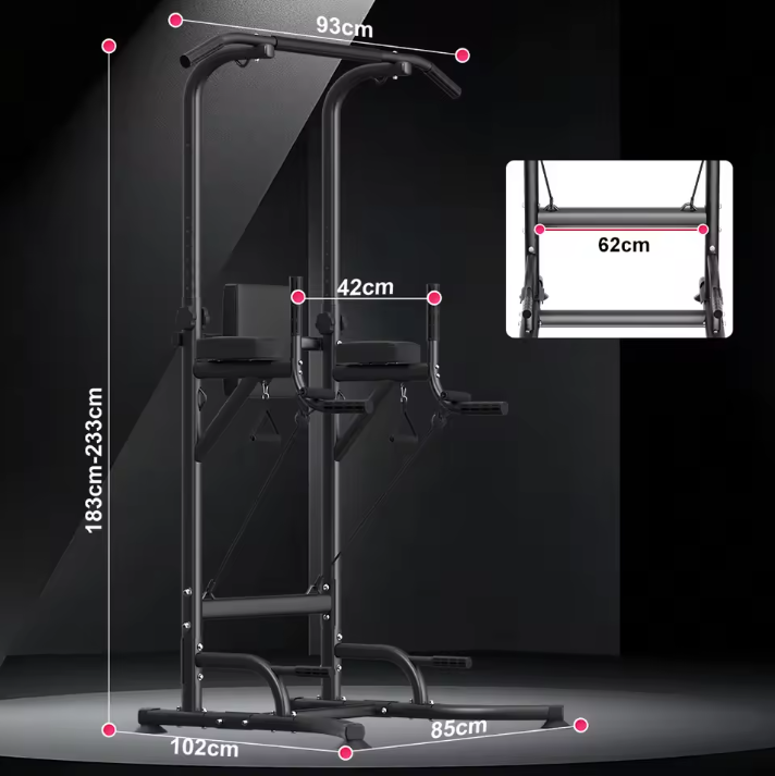 Power Tower Dip Station – Optrekstang & Krachtstation voor Thuis