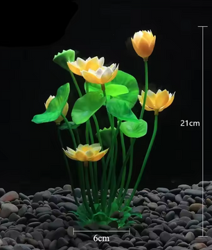 Aquarium Kunstplant met Keramische Basis – Realistische Waterplant voor Vissentank