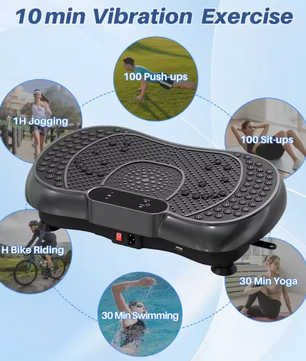 Trilplaat Fitness – 99 Niveaus Vibratie Trainer voor Thuis