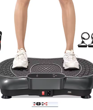 Vibratieplaat Fitness – 99 Standen Full Body Trainer met Weerstandsbanden & LED Display