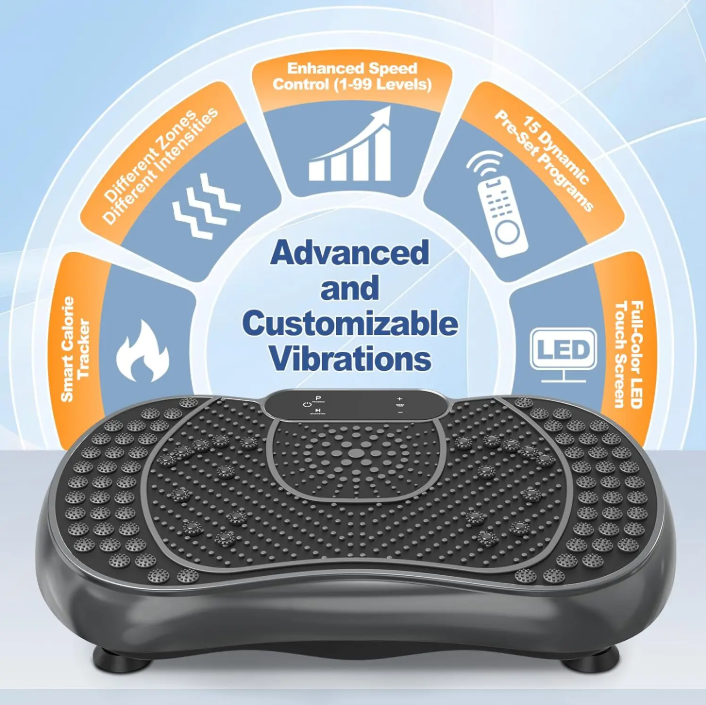 Trilplaat Fitness – 99 Niveaus Vibratie Trainer voor Thuis