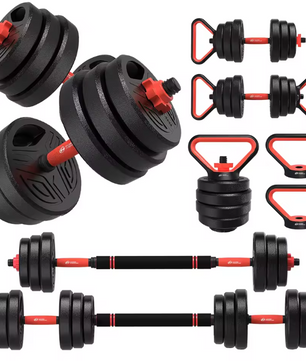 3-in-1 Dumbbell & Barbell Set 20kg – Verstelbare Gewichten Thuis Fitness