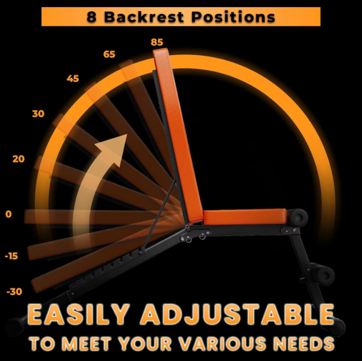 Opvouwbare Verstelbare Halterbank – Multifunctionele Trainingsbank 300kg